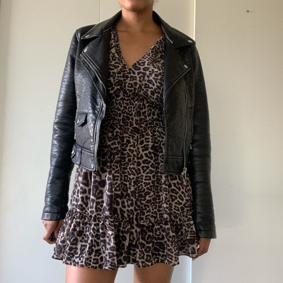 Lovestitch leopard ruffle dress size S - Picture 5 of 6